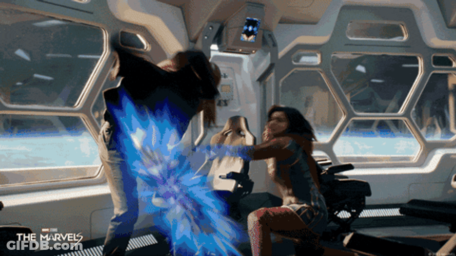 Captain Marvel Powerful Crystal Barrier GIF
