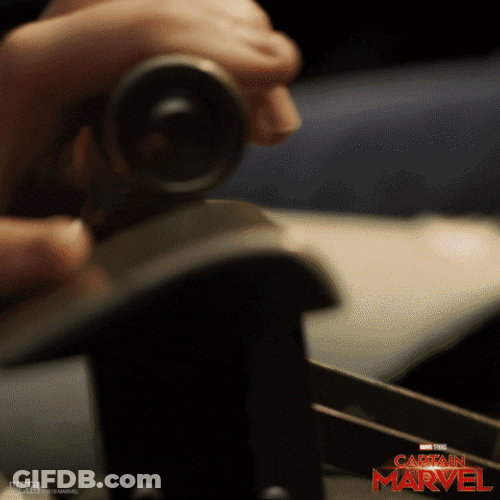 Captain Marvel Samuel Jackson Nick Fury GIF