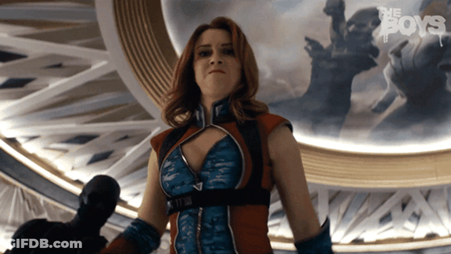 Captain Marvel Stomp Firecracker GIF