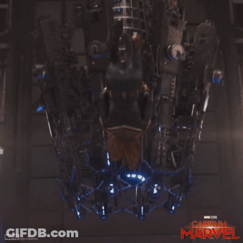 Captain Marvel Thunderous Explosion GIF