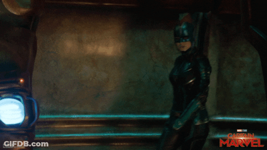 Captain Marvel Vanishing Mask GIF