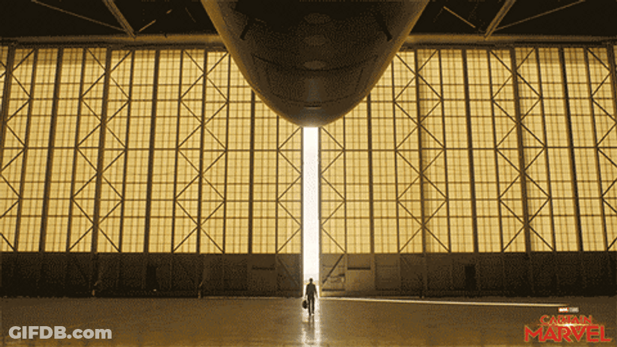 Captain Marvel Waving Bye GIF