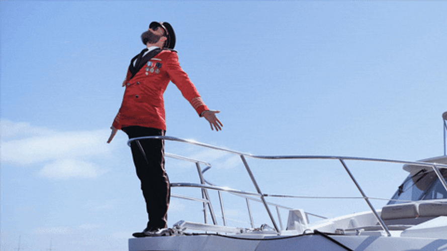 Captain Obvious In A Yacht GIF