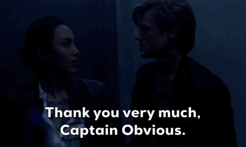 Captain Obvious Text GIF