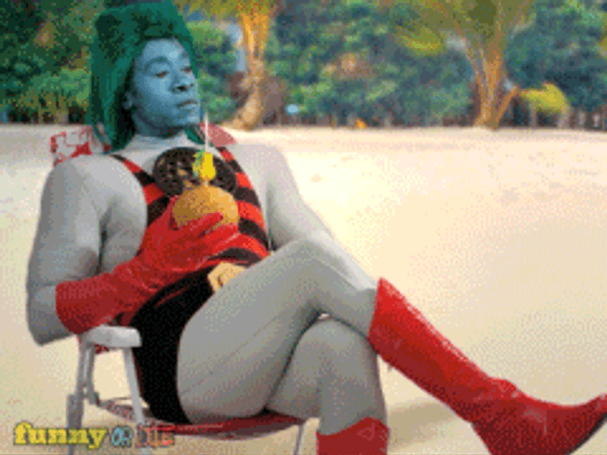 Captain Planet On The Beach GIF