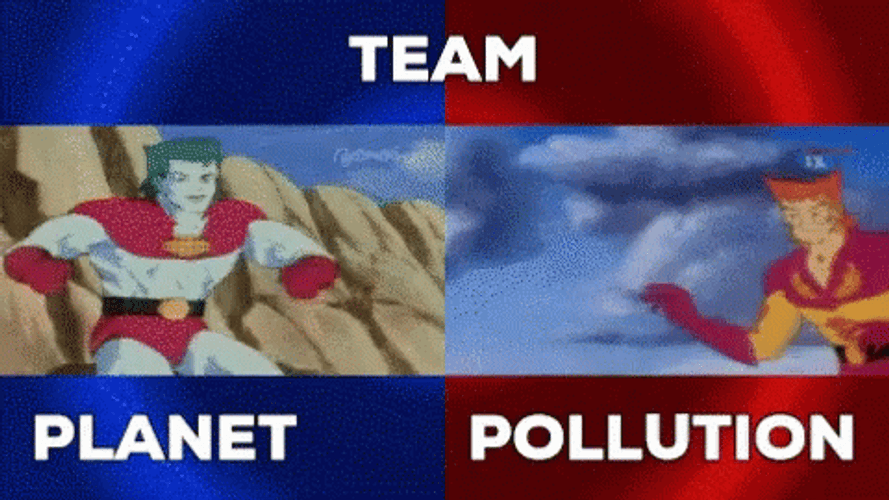Captain Plantet Captain Pollution GIF