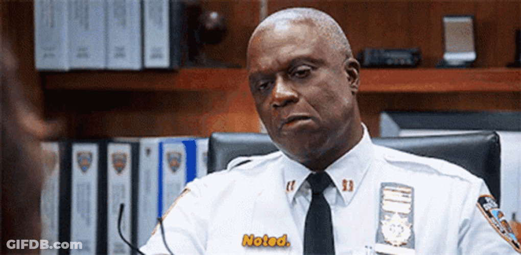 Captain Raymond Holt Noted GIF