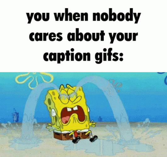 Caption Crying SpongeBob Meme GIF