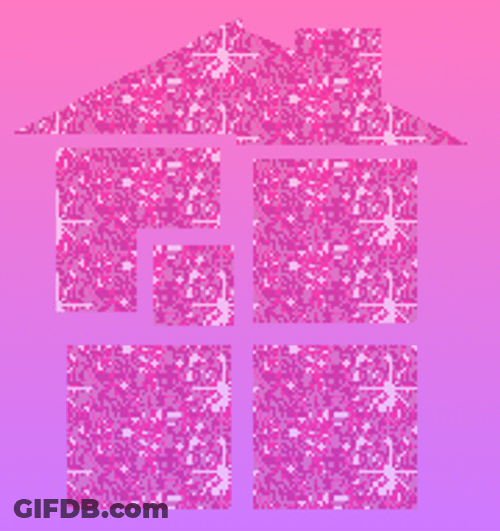 Captivating Purple Glitter House GIF
