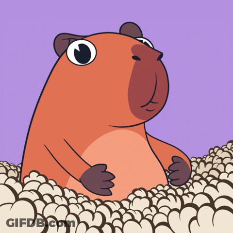 Capybara Sitting On Sheep GIF