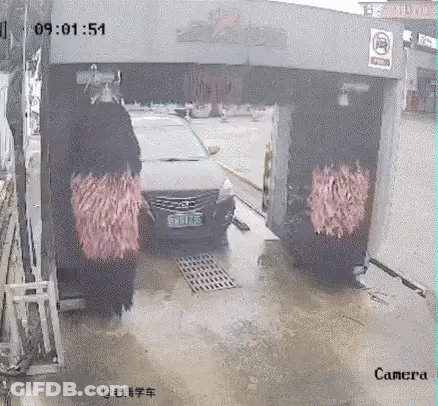 Car Being Washed At Car Wash 09 01 51 GIF