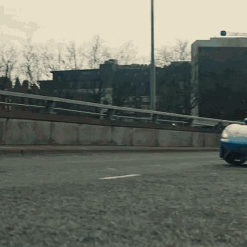 Car Crash Falling Off Bridge GIF