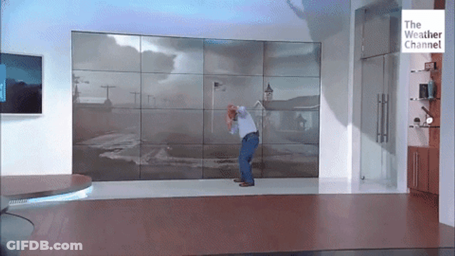 Car Crash Jim Cantore GIF