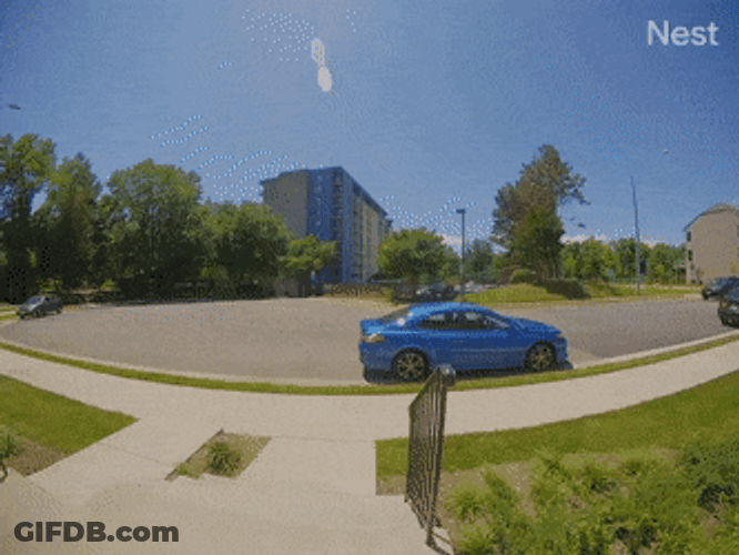 Car Crash On The Background GIF