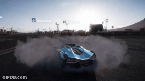 Car Drifting On Race Track GIF
