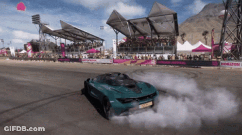 Car Drifting On Race Track GIF