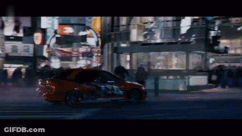 Car Driving City Street At Night GIF