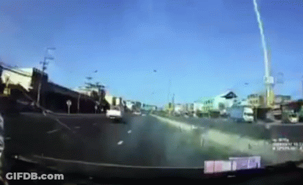 Car Driving Down Highway Saying I'm Sorry GIF