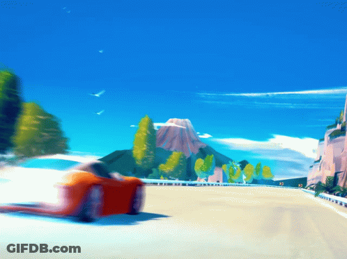 Car Driving Down Road GIF