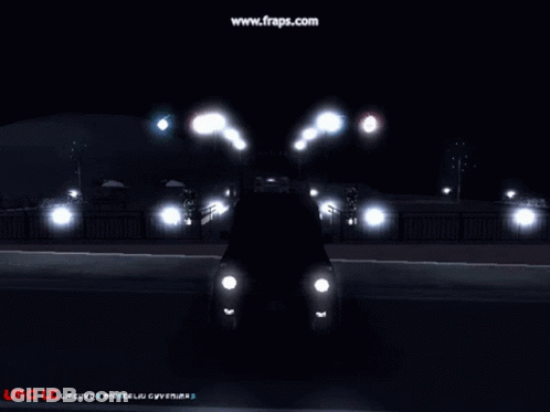 Car Driving Fireworks Background GIF