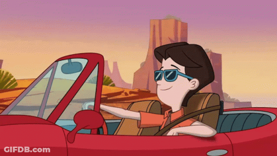 Car Driving Hamster And Gretel GIF