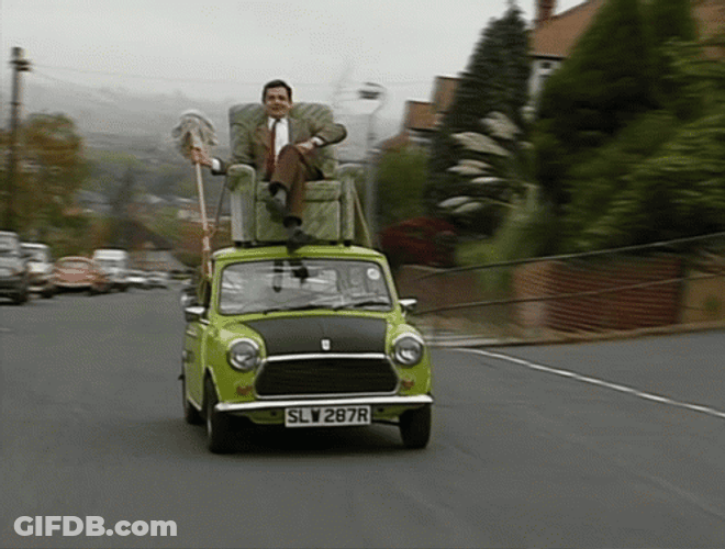 Car Driving Mini Cooper GIF