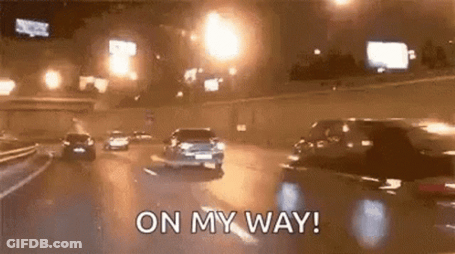 Car Driving On The Way GIF