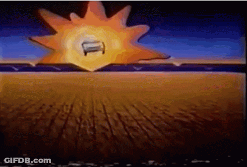 Car Driving Through Field With Sun GIF