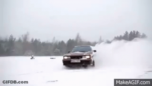 Car Driving Through Snow Make A GIF