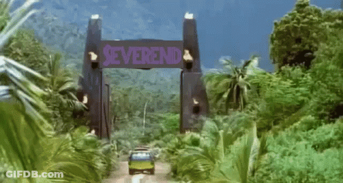 Car Driving Under Bridge Saying Severend GIF