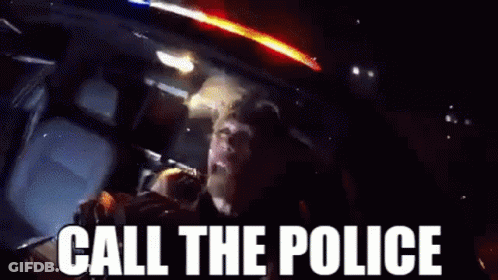 Car Driving With Call The Police GIF
