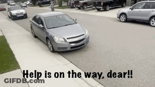 Car Driving With Help Is On The Way Dear GIF
