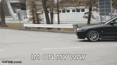 Car Driving With Im On My Way GIF