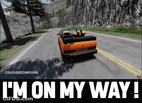 Car Driving With Im On My Way GIF
