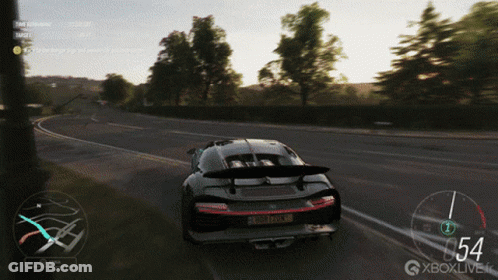 Car Driving With Number 54 GIF