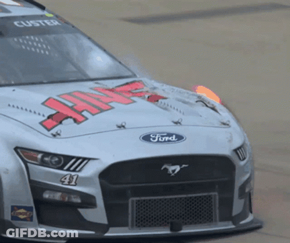 Car Explosion During Nascar Show GIF