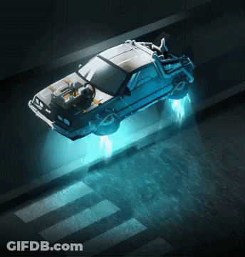 Car Flying Through Air GIF