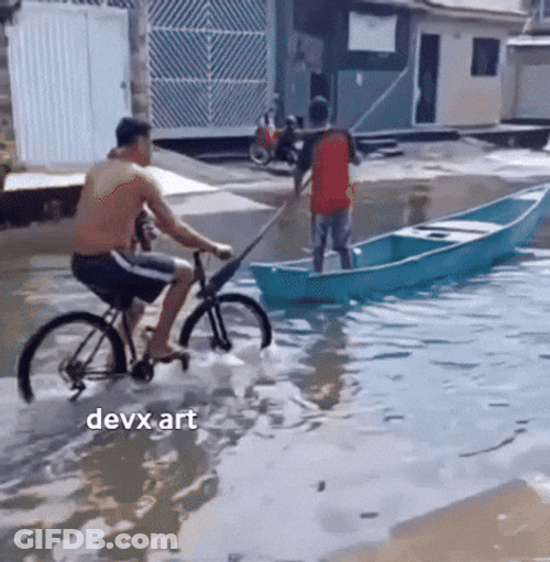 Car Hit The Canoe GIF