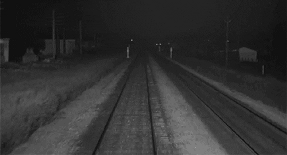 Car Moving On The Dark Road GIF