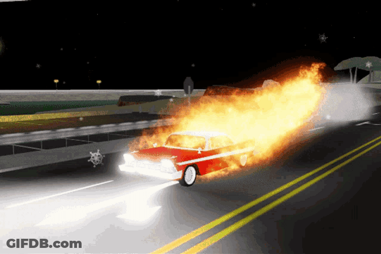 Car On Fire Driving Roblox Game GIF