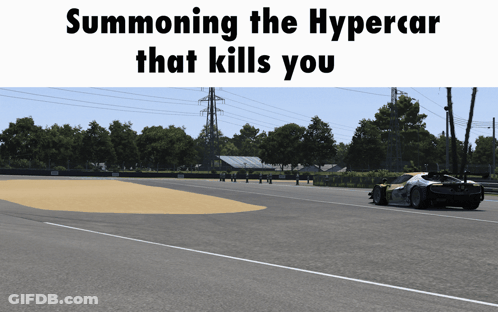 Car On Track Summoning The Hypercar That Kills You GIF