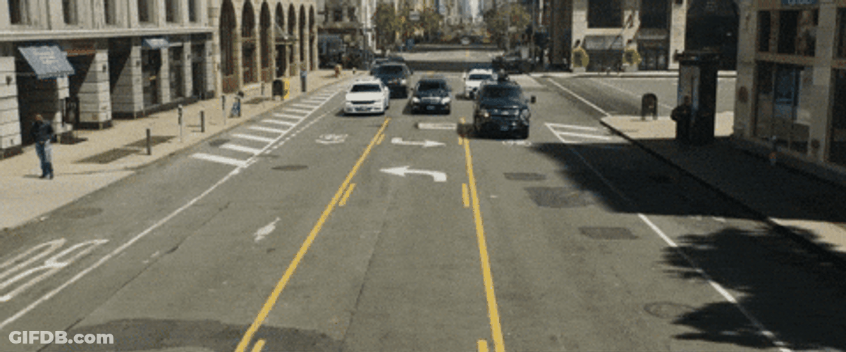 Car Over Taking Driving Crazy GIF