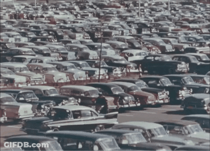 Car Park Shopping Mall Vintage GIF