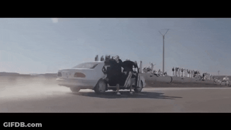 Car Passengers Drifting GIF
