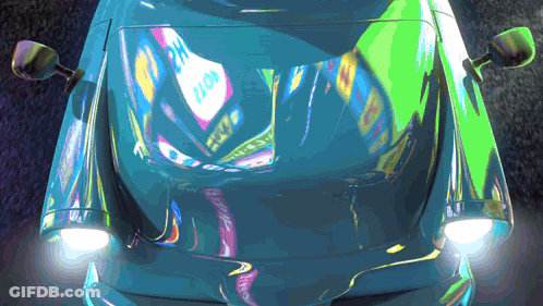 Car Reflecting Zoo Sign GIF