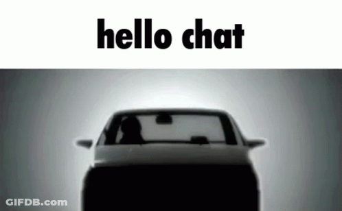 Car Silhouette Hello Chat GIF