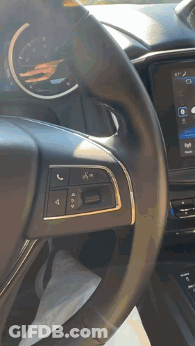 Car Steering Wheel With Phone Icon GIF
