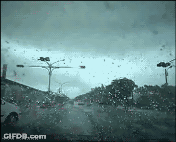 Car Taken By Hurricane GIF