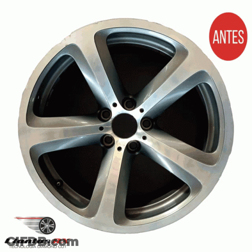 Car Wheel Before And After LLantas RX Technology Diamond Cut GIF