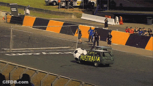 Car With Australia On Side GIF